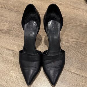 Vince Black Pointed Toe Heels
